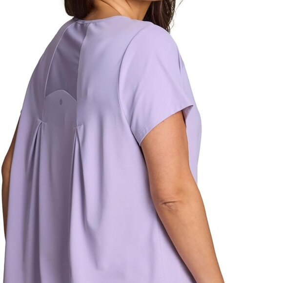 Women's Workout Top Mesh Panels Quick Dry Breathable Plus Size Active Tee - Picture 5 of 6